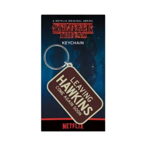 Stranger things leaving hawkins keyring.